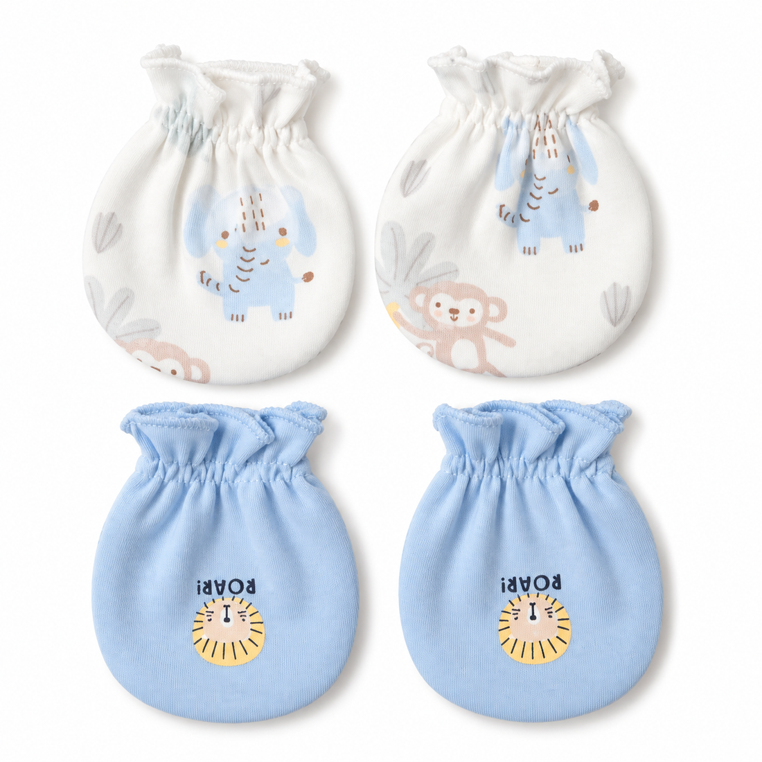 B4Baby - 2 pares de mitones para niño | León