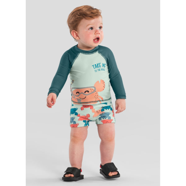 Brandili - Camisa con Bañador para niño | cangrejo