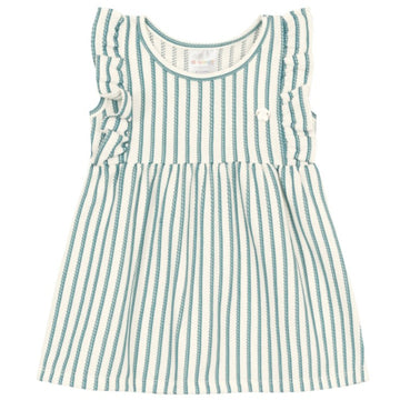 Brandili - Vestido a rayas para niña | verde