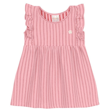 Brandili - Vestido para niña a rayas | rosa
