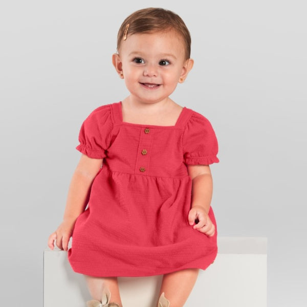 Brandili - Vestido con mangas para bebé | Coral