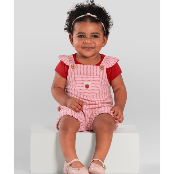 Brandili - Conjunto para niña | Overol Rojo