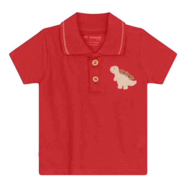Brandili - Conjunto para bebe de dinosaurio | rojo y beige