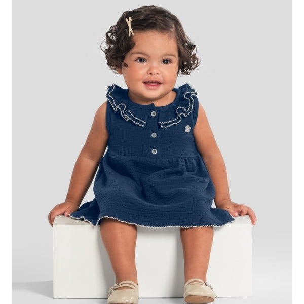 Brandili - Vestido para bebé | azul obscuro