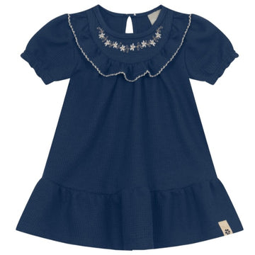 Brandili - Vestido para bebé bordado | azul