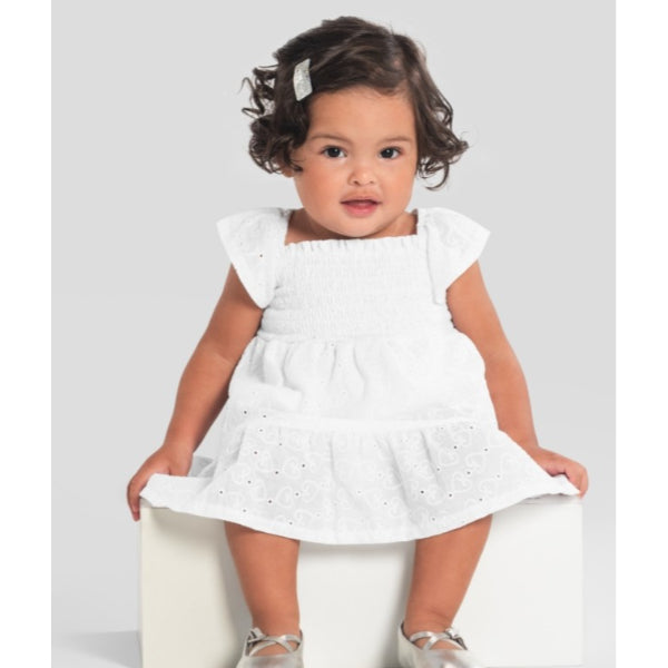 Brandili - Vestido con paletones | blanco