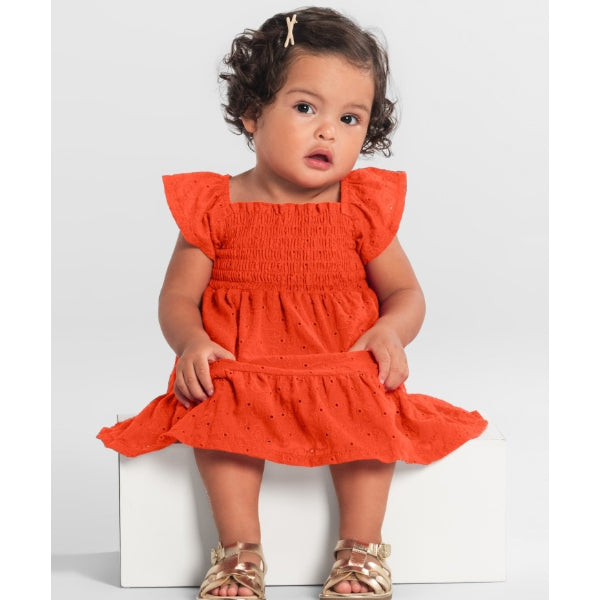 Brandili - Vestido con paletones | naranja