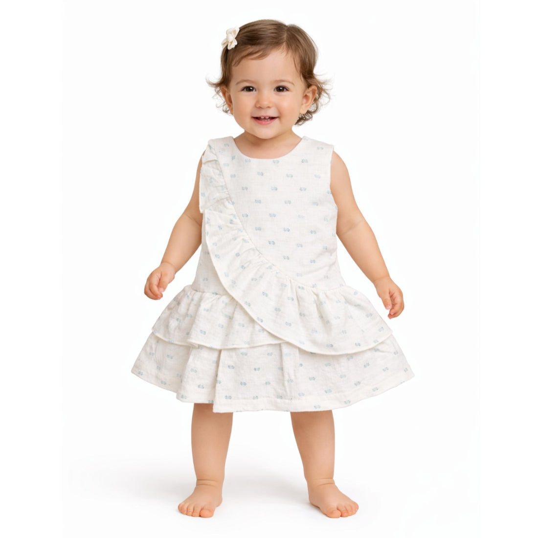 Vestido blanco para niña