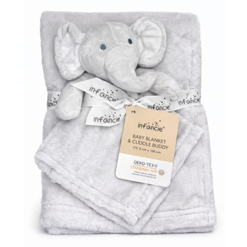 Manta para bebé y compañero de abrazos | Elefante Gris