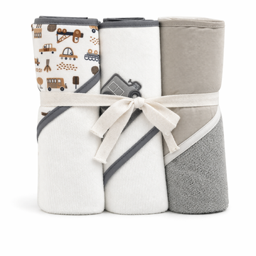 Set de 3 Toallitas para bebé | gris