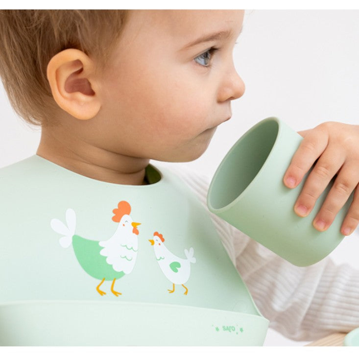 Saro - Babero de silicona |funny farm