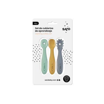 Saro - Set de 3 cucharas | azul