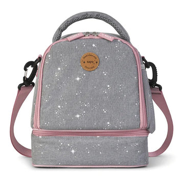 Saro - Bolsa térmica | gris con rosa