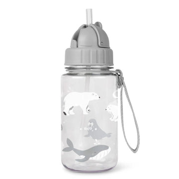 Saro - Botella con pajilla y colgador | gris