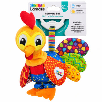 Lamaze - Peluche Sensorial Gallo con entrenador