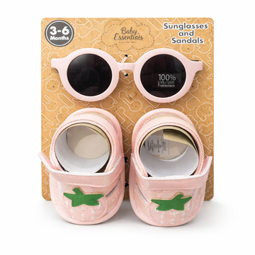 Set de sandalias y lentes para sol | rosa