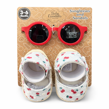 Set de sandalias y lentes para sol | rojo