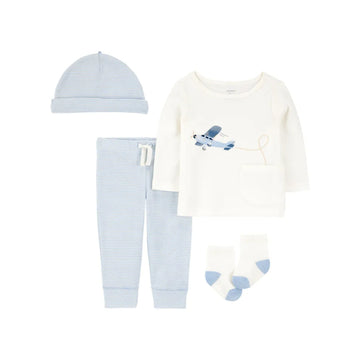 Carter's - Conjunto de 4 piezas en azul