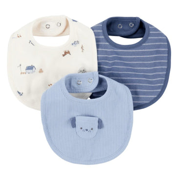 Carter´s - Pack tres baberos algodón diseño perro