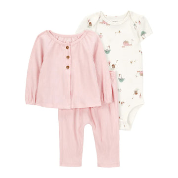 Carter´s - Conjunto de cárdigan de bebé de 3 piezas