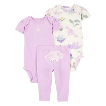 Carter´s - Conjunto de 3 piezas de dinosaurios para bebé niña