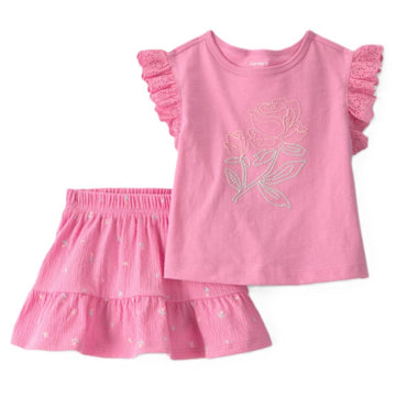 Carter´s - Conjunto top y falda pantalón | rosa