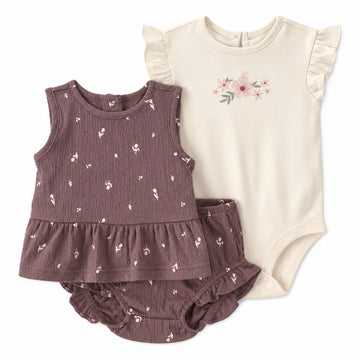 Carter´s - Conjunto para niña floral | café