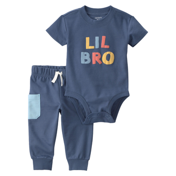 Carter´s - Conjunto de dos piezas body y pantalón "Lil Bro"