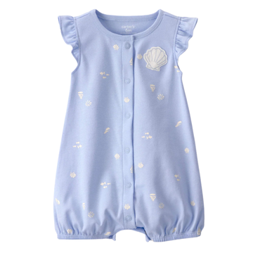 Carter´s - Romper celeste con estampado de conchas