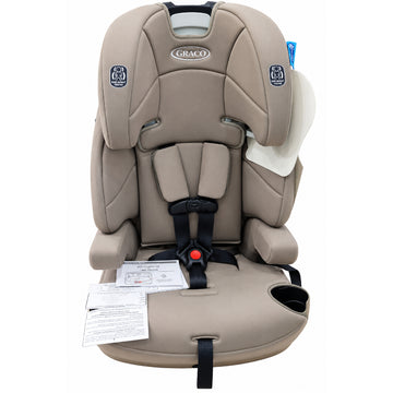 Graco - Booster con Arnés de Seguridad y Portavasos | Beige