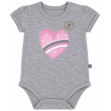 B4baby - Body estampado corazón | gris