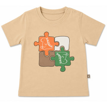 B4baby . Camisa estampado dinosaurio | Beige
