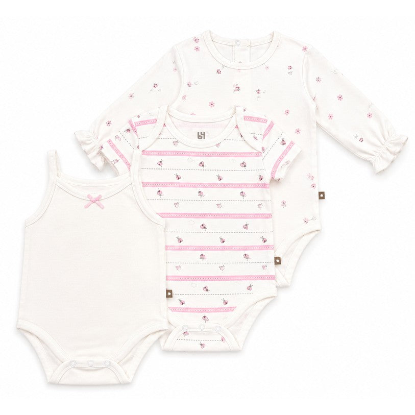B4Baby - Set de 3 mamelucos | Niña