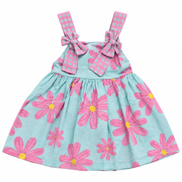 Vestido Floral para Niña con Tirantes