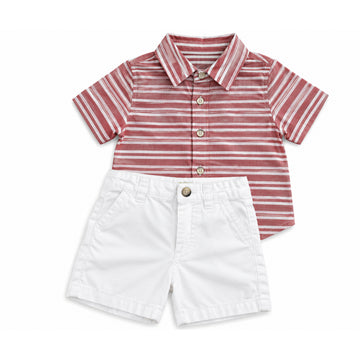 Conjunto para niño a rayas | rojo