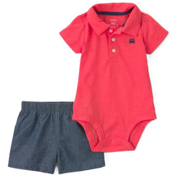 Carter´s - Conjunto de 2 piezas con mameluco y short | azul