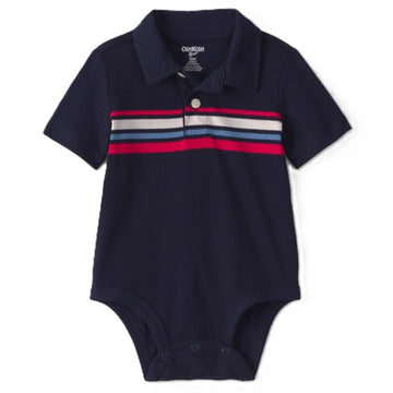 Oshkosh - Enterizo stripe polo | azul