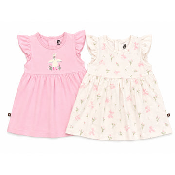 B4Baby - Conjunto de 2 vestidos | colores claros
