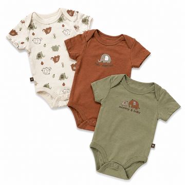 B4Baby - Conjunto de 3 Bodys | Elefante