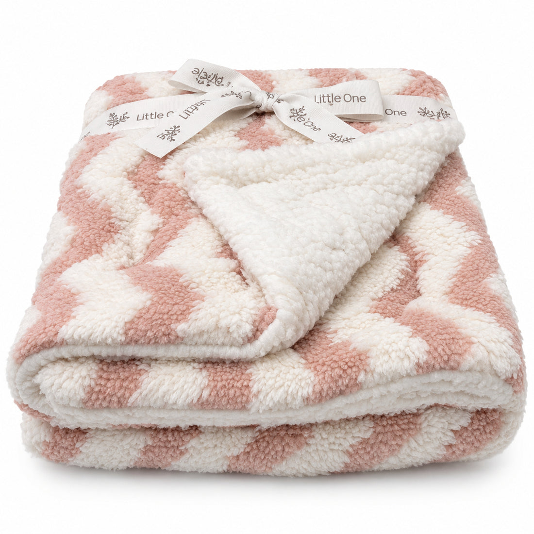 Cobertor reversible para bebé | Chevron beige