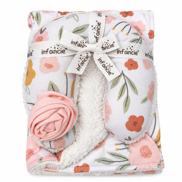 Cobija con peluche | Flores