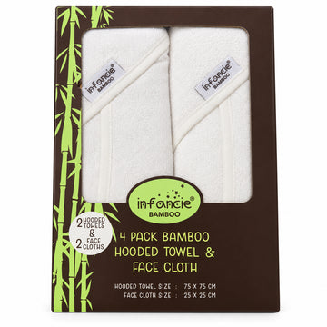 Set de 2 toallitas de bambu | Blanco