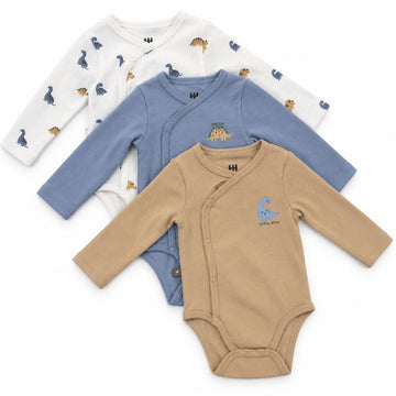 B4Baby - Set de 3 Bodys cruzados