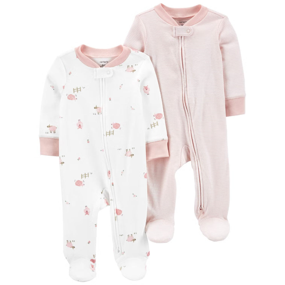 Carter´s- Conjunto de 2 piezas pijama niña |  +9m