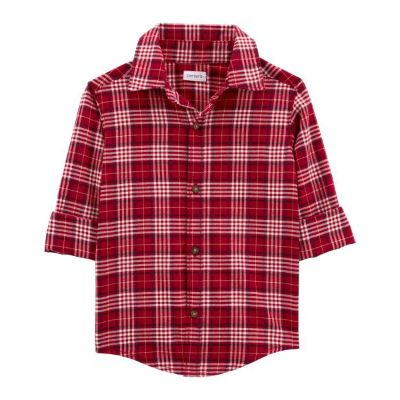 BLUSA CON CUELLO M/L  /F22 RED WOVEN PLAID  9M