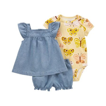 Carters - Conjunto 3 pzs azul amarillo +6M