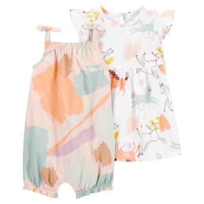 Carter´s - Set de 2 vestidos estampados 3M