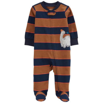 Carter´s - Pijama café con franja azul estampado de dinosaurio  | +6m