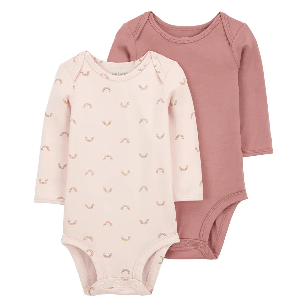 Carter´s - Conjunto de 2 mamelucos manga larga niña | +3M