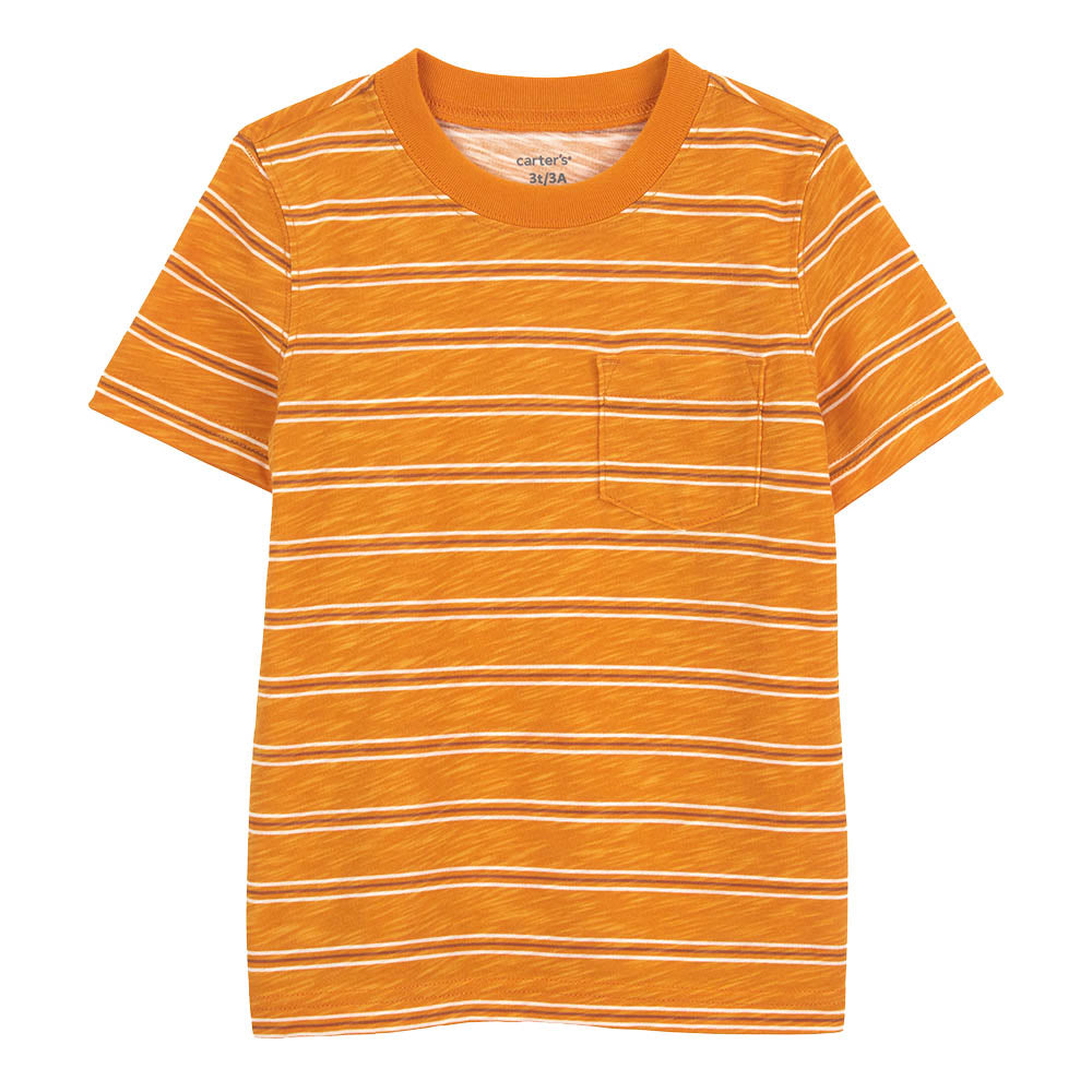 Carter´s - Camiseta naranja a rayas  | +9M